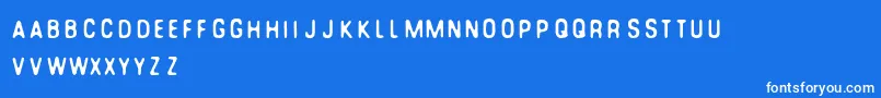 YouCanMakeYourOwnFont Font – White Fonts on Blue Background
