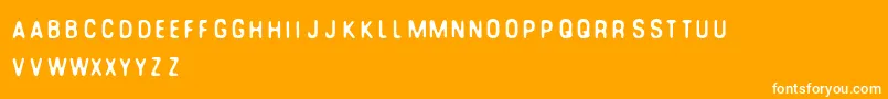 Więcej informacji o czcionce YouCanMakeYourOwnFont Czcionka YouCanMakeYourOwnFont – białe czcionki na pomarańczowym tle