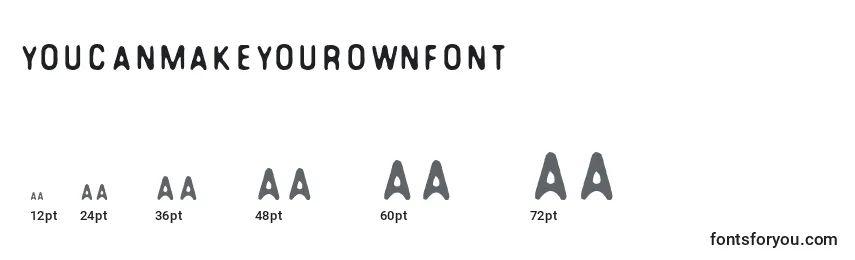 YouCanMakeYourOwnFont Font Sizes