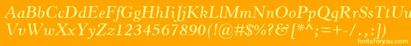 fuente HorleyOsMtSemiboldItalic – Fuentes Amarillas Sobre Fondo Naranja