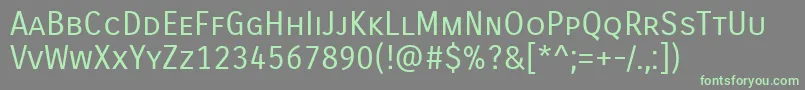 CarroisgothicscRegular Font – Green Fonts on Gray Background