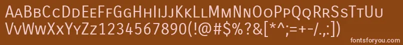 CarroisgothicscRegular Font – Pink Fonts on Brown Background