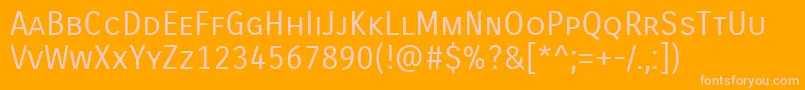 CarroisgothicscRegular Font – Pink Fonts on Orange Background