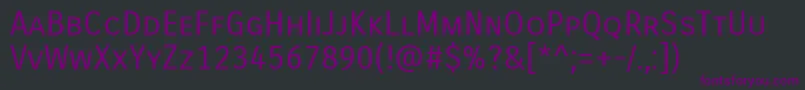 Шрифт CarroisgothicscRegular – фиолетовые шрифты на чёрном фоне