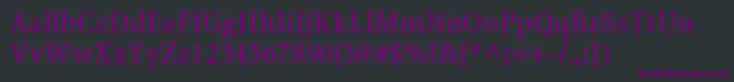 Minionwebpro Font – Purple Fonts on Black Background