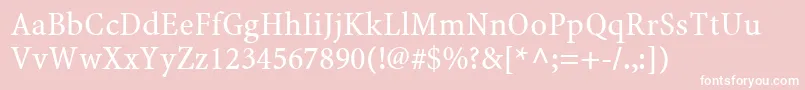 フォントMinionwebpro – ピンクの背景に白い文字