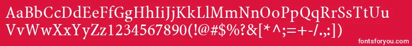 Minionwebpro Font – White Fonts on Red Background