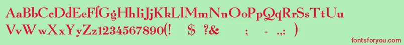 Halcyon Font – Red Fonts on Green Background