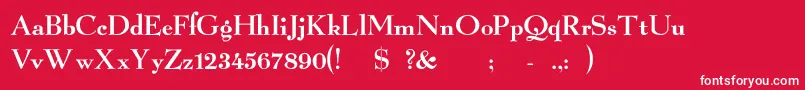 Halcyon Font – White Fonts on Red Background