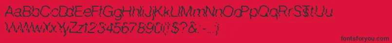 WavedLine Font – Black Fonts on Red Background