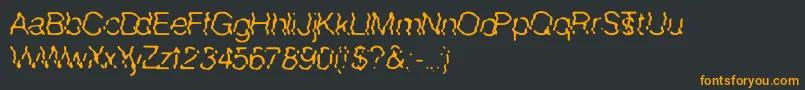 WavedLine-Schriftart – Orangefarbene Schriften auf schwarzem Hintergrund