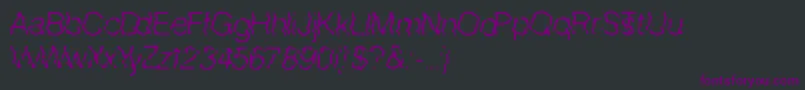 Шрифт WavedLine – фиолетовые шрифты на чёрном фоне