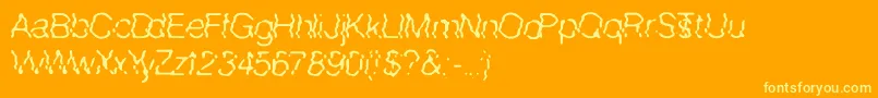 WavedLine Font – Yellow Fonts on Orange Background