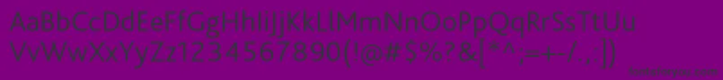 BlissproLight-Schriftart – Schwarze Schriften auf violettem Hintergrund