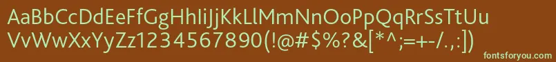 Шрифт BlissproLight – зелёные шрифты на коричневом фоне