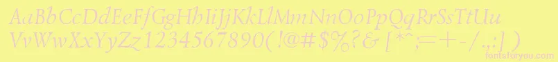 Lazursk8 Font – Pink Fonts on Yellow Background