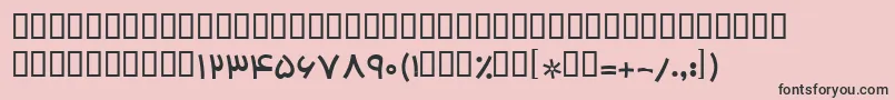 フォントBHoma – ピンクの背景に黒い文字