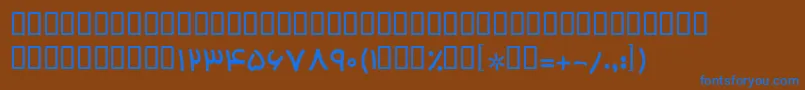 Шрифт BHoma – синие шрифты на коричневом фоне