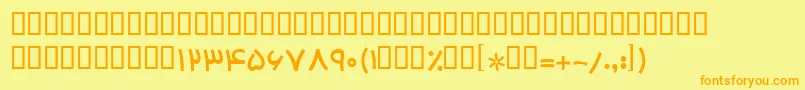 BHoma Font – Orange Fonts on Yellow Background