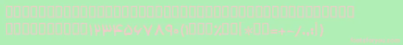 BHoma Font – Pink Fonts on Green Background