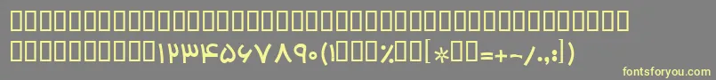 Шрифт BHoma – жёлтые шрифты на сером фоне