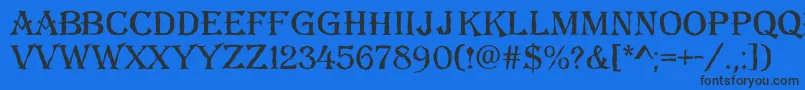 AAlgeriusbrk-Schriftart – Schwarze Schriften auf blauem Hintergrund