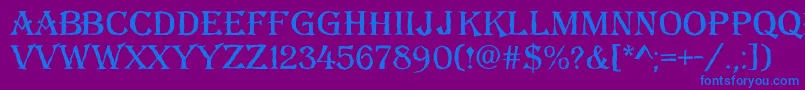 AAlgeriusbrk Font – Blue Fonts on Purple Background