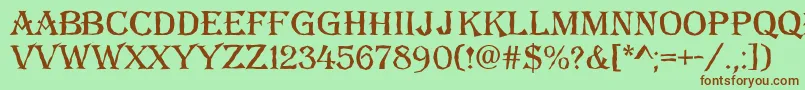 AAlgeriusbrk Font – Brown Fonts on Green Background