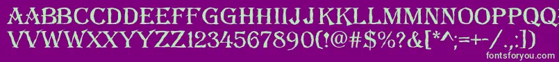 AAlgeriusbrk Font – Green Fonts on Purple Background