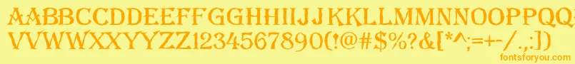 AAlgeriusbrk Font – Orange Fonts on Yellow Background