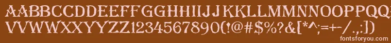 AAlgeriusbrk Font – Pink Fonts on Brown Background
