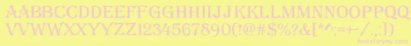 AAlgeriusbrk Font – Pink Fonts on Yellow Background