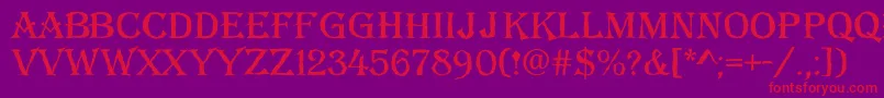 AAlgeriusbrk Font – Red Fonts on Purple Background