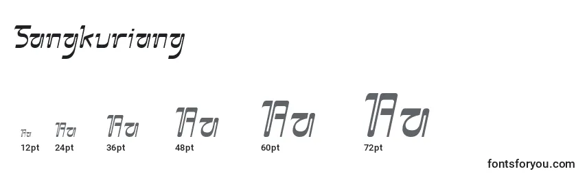 sizes of sangkuriang font, sangkuriang sizes