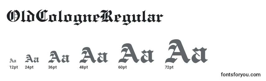 sizes of oldcologneregular font, oldcologneregular sizes