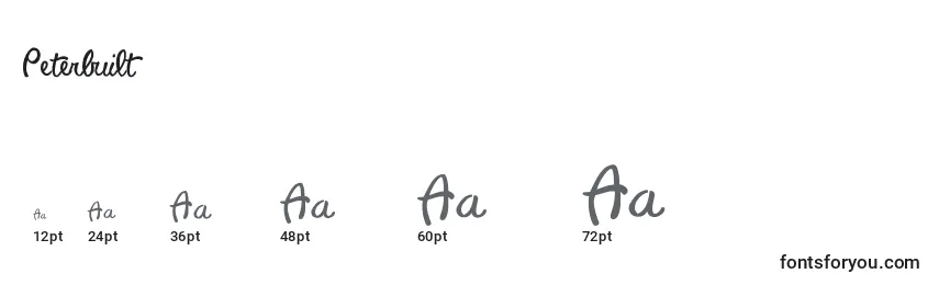 sizes of peterbuilt font, peterbuilt sizes
