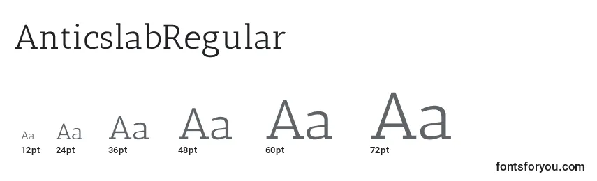 sizes of anticslabregular font, anticslabregular sizes