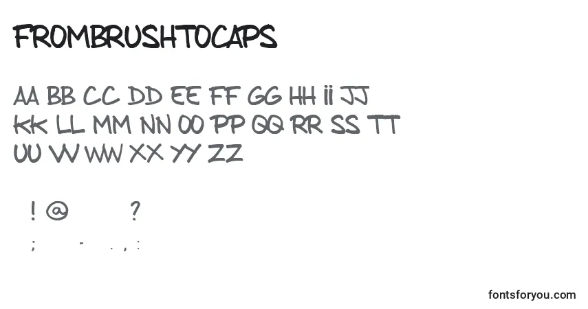 A fonte FromBrushToCaps – alfabeto, números, caracteres especiais