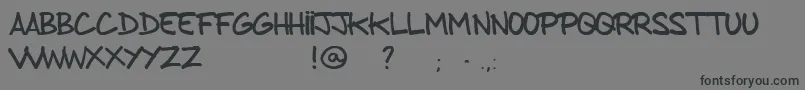 FromBrushToCaps Font – Black Fonts on Gray Background