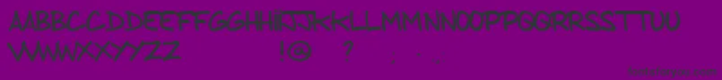 Fonte FromBrushToCaps – fontes pretas em um fundo violeta