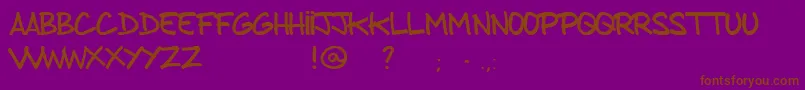 Czcionka FromBrushToCaps – brązowe czcionki na fioletowym tle