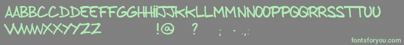 FromBrushToCaps Font – Green Fonts on Gray Background