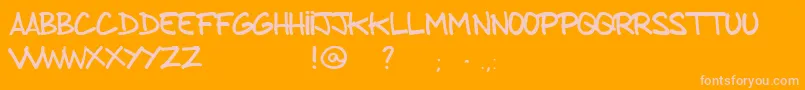 Czcionka FromBrushToCaps – różowe czcionki na pomarańczowym tle