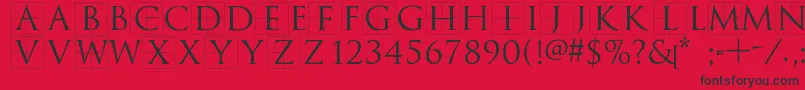 Trajanusbricks Font – Black Fonts on Red Background