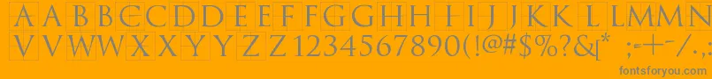 Trajanusbricks Font – Gray Fonts on Orange Background