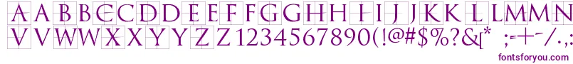 Trajanusbricks Font – Purple Fonts on White Background