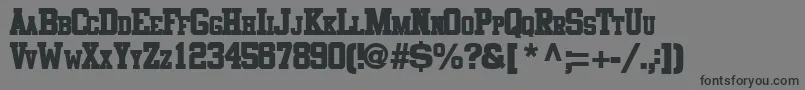 フォントCosmicflushtext8Bold – 黒い文字の灰色の背景
