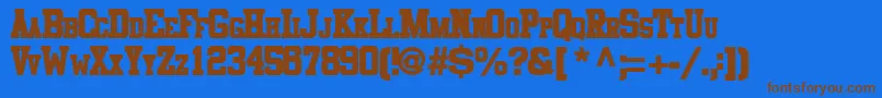 En savoir plus sur la police Cosmicflushtext8Bold Police Cosmicflushtext8Bold – polices brunes sur fond bleu