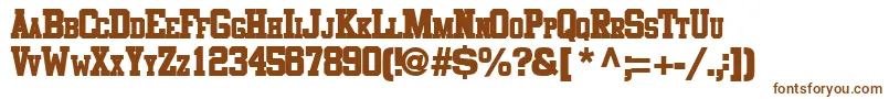Cosmicflushtext8Bold-fontti – ruskeat fontit valkoisella taustalla