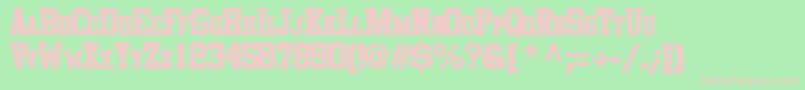 Cosmicflushtext8Bold Font – Pink Fonts on Green Background